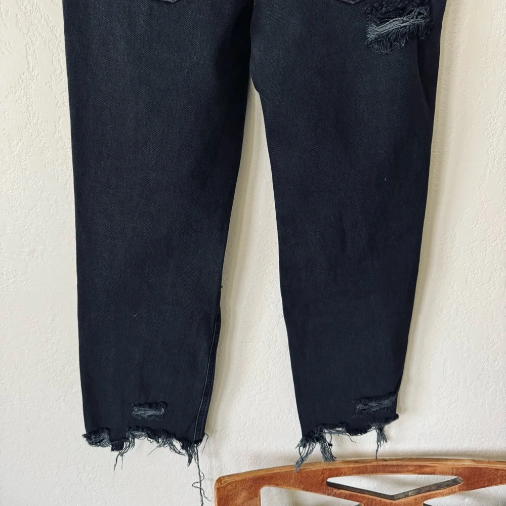 We The Free | Free People | boyfriend distressed black mom jeans - Picture 6 of 6